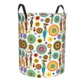 thumbnail image 1 of Lsque Beautiful African Womens pattern Laundry Hamper Basket, Tall Woven Rope Hamper Basket for Clothes, Lightweight Storage Basket, Collapsible Waterproof-Small, 1 of 8