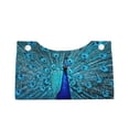 thumbnail image 1 of Lsque Beautiful Blue Peacock Printed Long Tissue Box Cover Holder, Facial Paper Organizer Dispenser,Triangle with Bottom Belt, PVC Leather Decorative Organizer, 1 of 9