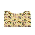 thumbnail image 1 of Lsque Beautiful Bright Birds And Flowers Printed Long Tissue Box Cover Holder, Facial Paper Organizer Dispenser,Triangle with Bottom Belt, PVC Leather Decorative Organizer, 1 of 9