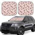 thumbnail image 1 of Lsque Beautiful Butterflies and Hearts 2 PCS Windshield Sun Shade | CarFoldable Window Covers | Car Accessories Reflect UV for Universal Cars SUV Truck | Large, 1 of 7