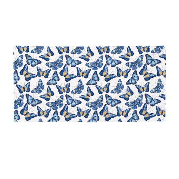 Lsque Beautiful Butterflies Pattern Party Banner, Festive Banner , Holiday Celebrations and Events for Carnival Birthday Party Festival Decorations-Small