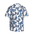 thumbnail image 1 of Lsque Beautiful Butterflies pattern Hawaiian Shirt for Men, Unisex Summer Beach Casual Short Sleeve Button Down Shirts-Small, 1 of 9