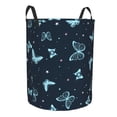 thumbnail image 1 of Lsque Beautiful Butterflies pattern Laundry Hamper Basket, Tall Woven Rope Hamper Basket for Clothes, Lightweight Storage Basket, Collapsible Waterproof-Medium, 1 of 8