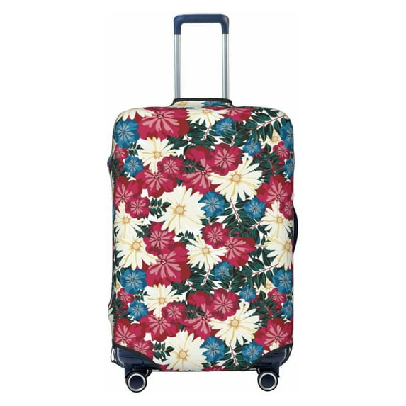 Lsque Beautiful Flower Printed Luggage Cover, Travel Luggage Protector,Scratch and Dirt Resistant, Fits 18-32 Inch Luggage - Medium
