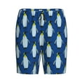 thumbnail image 1 of Lsque Beautiful King Penguin Pattern Mens Sleep Pajama Shorts,Short Pajama Pants, Cotton Ultra-Soft Knit-XX-Large, 1 of 9