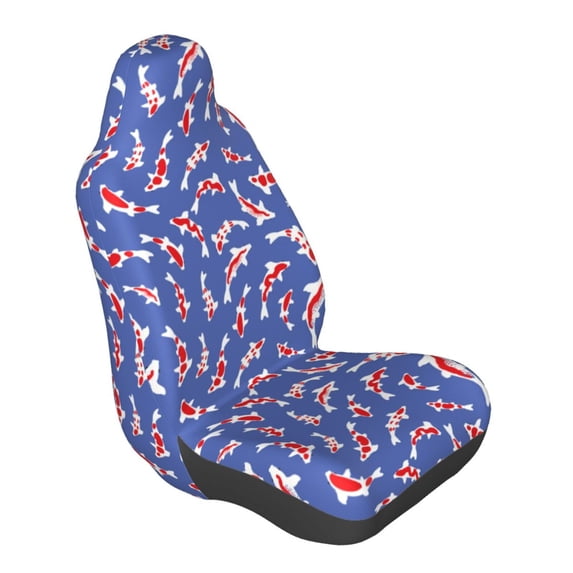 Lsque Beautiful Koi Fish Pattern Car Seat Covers for Front Seats , Waterproof Seat Covers for Cars, Sporty Front Seat Covers,Car Seat Cover Protector Front Seats