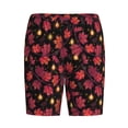 thumbnail image 1 of Lsque Beautiful Maple Leaf Lantern Mens Sleep Pajama Shorts,Short Pajama Pants, Cotton Ultra-Soft Knit-Large, 1 of 9