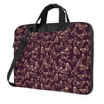 thumbnail image 1 of Lsque Beautiful Purple Butterflies Pattern Laptop Bag – Portable & Slim Single-Shoulder Computer Case with Adjustable Strap, Protective, Lightweight for 13”/14”/15.6” Laptops, 1 of 8