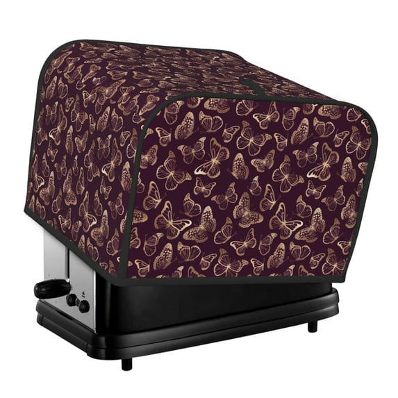 Lsque Beautiful Purple Butterflies Print 4 Slice Toaster Cover , Kitchen Appliance Dustproof Protector , Toaster Protector Dustproof Kitchen Appliance Cover