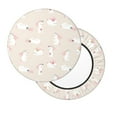 thumbnail image 1 of Lsque Beautiful Rabbit Round Bar chair cushion covers Velvet Fabric Premium Comfort Protects from Scratches and Stains for 14-17 Inch Chair- 13 inch, 1 of 7