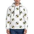 thumbnail image 1 of Lsque Bee Pattern Casual Men's Hoodie,Hooded Sweatshirt with Kangaroo Pocket,Pullover Hoodie-X-Large, 1 of 7