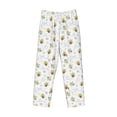 thumbnail image 1 of Lsque Bee Print Men's Pajama Pants, Lounge Pant - Comfortable Home Wear,Elastic Waistband, Stylish Design-Large, 1 of 9