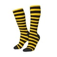 thumbnail image 1 of Lsque Bee Stripe Printed Crew Socks Men's Women's LightWeight Thin Casual Calf Socks ,Knee High Socks,Cotton Socks, 1 of 9