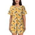 thumbnail image 1 of Lsque Bee Wasp Women's Short-Sleeved Pajama Set - 2 Piece Soft and Lightweight Sleepwear Set-Small, 1 of 9