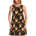 thumbnail image 1 of Lsque Bee and Honey Pattern Summer Dresses for Women – Sleeveless T-Shirt Swing Sundress, Perfect for the Beach and Casual Days, 1 of 7