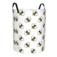 thumbnail image 1 of Lsque Bee pattern Laundry Hamper Basket, Tall Woven Rope Hamper Basket for Clothes, Lightweight Storage Basket, Collapsible Waterproof-Small, 1 of 8