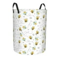 thumbnail image 1 of Lsque Bee pattern Laundry Hamper Basket, Tall Woven Rope Hamper Basket for Clothes, Lightweight Storage Basket, Collapsible Waterproof-Small, 1 of 8