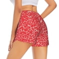 thumbnail image 1 of Lsque Beef2 Printed Women's Running Shorts with Liner Pockets,Elastic Quick Dry Workout Athletic Gym Yoga Shorts,Womens High Waist Shorts-X-Large, 1 of 9