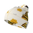 thumbnail image 1 of Lsque Beekeeper Gnome Holding A Glass Pattern Knitted Beanie, Unisex Winter Hat, Knit Hat Winter Beanies Thick Fisherman Beanies Cuffed Plain Skull Caps, 1 of 6