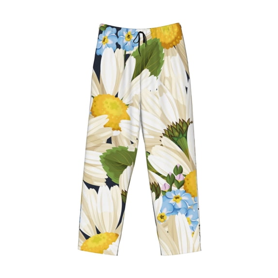 Lsque Bees Collecting Nectar Print Men's Pajama Pants, Lounge Pant - Comfortable Home Wear,Elastic Waistband, Stylish Design-XX-Large