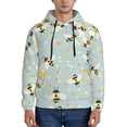 thumbnail image 1 of Lsque Bees Pattern Casual Men's Hoodie,Hooded Sweatshirt with Kangaroo Pocket,Pullover Hoodie-XX-Large, 1 of 7