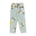 thumbnail image 1 of Lsque Bees Print Women's Pajama Pants, Lounge Pant - Comfortable Home Wear,Elastic Waistband, Stylish Design-Small, 1 of 9