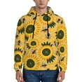 thumbnail image 1 of Lsque Bees and Sunflowers Pattern Casual Men's Hoodie,Hooded Sweatshirt with Kangaroo Pocket,Pullover Hoodie-3X-Large, 1 of 7
