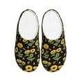 thumbnail image 1 of Lsque Bees and Sunflowers Pattern Womens Comfort Cotton on Scuff With Memory Foam and Anti-skid Sole Slipper-39/40, 1 of 7