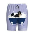 thumbnail image 1 of Lsque Bernese Mountain Dog Sitting Bath Tub Mens Sleep Pajama Shorts,Short Pajama Pants, Cotton Ultra-Soft Knit-4X-Large, 1 of 9