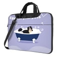 thumbnail image 1 of Lsque Bernese Mountain Dog Sitting Bath Tub Pattern Laptop Bag – Portable & Slim Single-Shoulder Computer Case with Adjustable Strap, Protective, Lightweight for 13”/14”/15.6” Laptops, 1 of 8