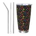 thumbnail image 1 of Lsque Berries Pattern 20oz Car Cup with Lid and Straw, Insulated Coffee Cup with Straw Topper, Spill Proof Travel Coffee Mug, Stainless Steel Tumble-Straw Three-piece Set, 1 of 8