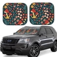 thumbnail image 1 of Lsque Berries and Flowers 2 PCS Windshield Sun Shade | CarFoldable Window Covers | Car Accessories Reflect UV for Universal Cars SUV Truck | Small, 1 of 7