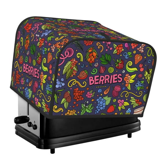 Lsque Berry Fruits Print 4 Slice Toaster Cover , Kitchen Appliance Dustproof Protector , Toaster Protector Dustproof Kitchen Appliance Cover
