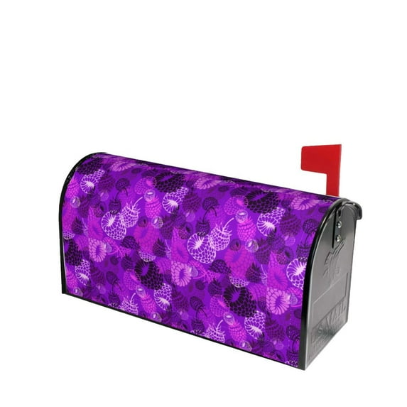 Lsque Berry Raspberry Mailbox Cover Standard Size ,Magnetic Mailbox Covers Post Wraps Letter Box Cover -21x18 in