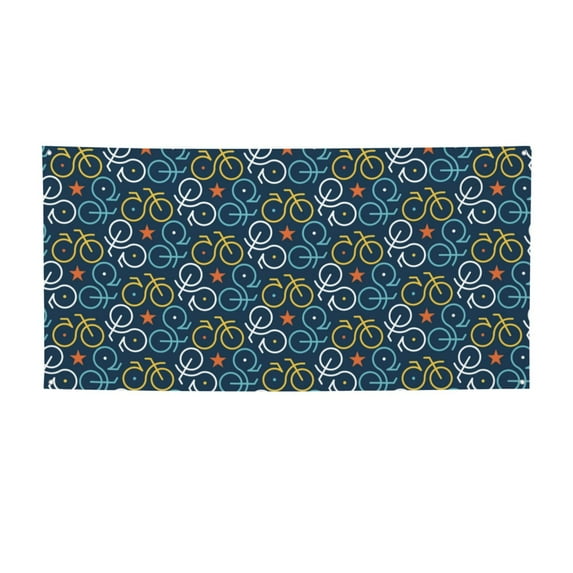 Lsque Bicycle Colorful Pattern Party Banner, Festive Banner , Holiday Celebrations and Events for Carnival Birthday Party Festival Decorations-Small