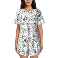 thumbnail image 1 of Lsque Bicycle Women's Short-Sleeved Pajama Set - 2 Piece Soft and Lightweight Sleepwear Set-4X-Large, 1 of 9