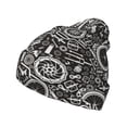 thumbnail image 1 of Lsque Bicycles Parts Pattern Knitted Beanie, Unisex Winter Hat, Knit Hat Winter Beanies Thick Fisherman Beanies Cuffed Plain Skull Caps, 1 of 6
