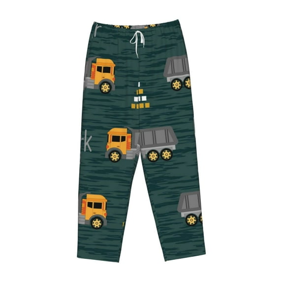 Lsque Big Machine Print Women's Pajama Pants, Lounge Pant - Comfortable Home Wear,Elastic Waistband, Stylish Design-Large