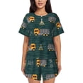 thumbnail image 1 of Lsque Big Machine Women's Short-Sleeved Pajama Set - 2 Piece Soft and Lightweight Sleepwear Set-4X-Large, 1 of 9