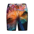 thumbnail image 1 of Lsque Bioluminescent Underwater Flower Mens Sleep Pajama Shorts,Short Pajama Pants, Cotton Ultra-Soft Knit-3X-Large, 1 of 9