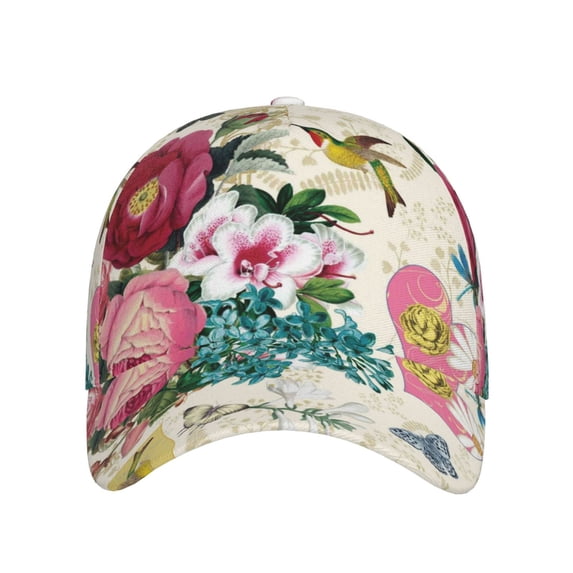 Lsque Bird Butterfly Rose Baseball Cap Trucker Low Profile Hat Golf Dad Hat Adjustable Original Classic Unconstructed Plain Cap Men Women