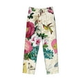 thumbnail image 1 of Lsque Bird Butterfly Rose Print Men's Pajama Pants, Lounge Pant - Comfortable Home Wear,Elastic Waistband, Stylish Design-XX-Large, 1 of 9