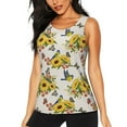 thumbnail image 1 of Lsque Bird Sunflowers Printed Workout Tank Tops for Women, Athletic Sports Tank Tops, Compression Sleeveless Dry Fit Shirts,Sleeveless Yoga Shirt-XX-Large, 1 of 9