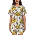 thumbnail image 1 of Lsque Bird Sunflowers Women's Short-Sleeved Pajama Set - 2 Piece Soft and Lightweight Sleepwear Set-XX-Large, 1 of 9