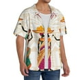 thumbnail image 1 of Lsque Black African Woman print Men's Cuban Collar Short Sleeve Shirt Summer Beachwear Casual Button Down Fashionable Vacation Leisure Shirt-Large, 1 of 7