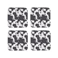 thumbnail image 1 of Lsque Black And White Sheeps Pattern 4" Drink Coasters Set of 4, PVC Leather Absorbent Coasters, Table Coaster Set Decorative Coffee Cup Coasters Housewarming Gift -Square, 1 of 6