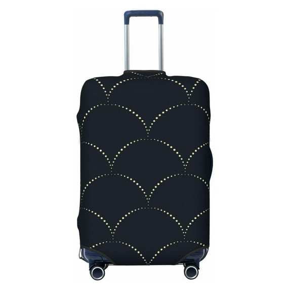 Lsque Black Fish scales Printed Luggage Cover, Travel Luggage Protector,Scratch and Dirt Resistant, Fits 18-32 Inch Luggage - Small