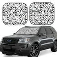 thumbnail image 1 of Lsque Black Footprints 2 PCS Windshield Sun Shade | CarFoldable Window Covers | Car Accessories Reflect UV for Universal Cars SUV Truck | Small, 1 of 7