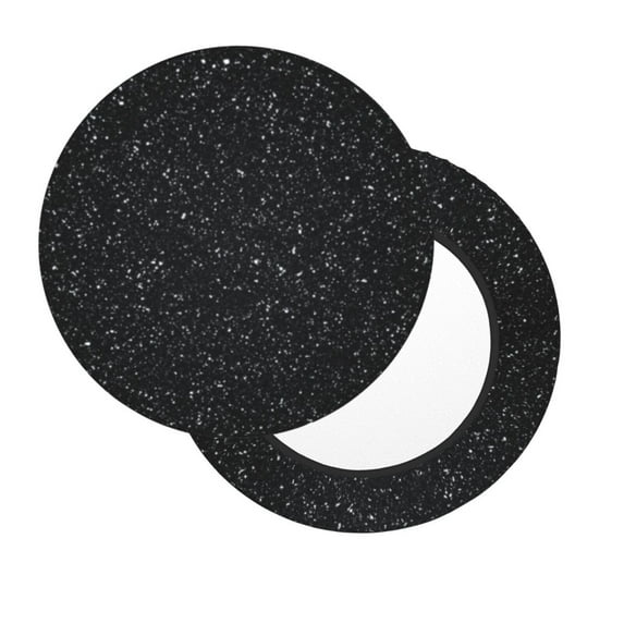 Lsque Black Glitter Round Bar chair cushion covers Velvet Fabric Premium Comfort Protects from Scratches and Stains for 14-17 Inch Chair- 13 inch