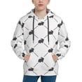 thumbnail image 1 of Lsque Black Rabbit Patten Youth Hoodie Sweatshirt Pullover with Kangaroo Pocket Boys and Girls Hoodie Warm Hoodie for Kids-Small, 1 of 6